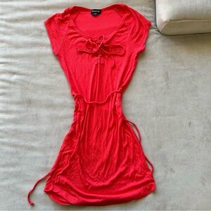 2000s BEBE bedazzled dress with a tie